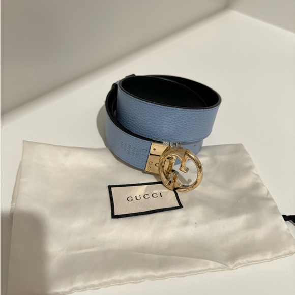Gucci Accessories | Reversible Gucci Belt | Color: Black/Blue - Picture 1 of 7